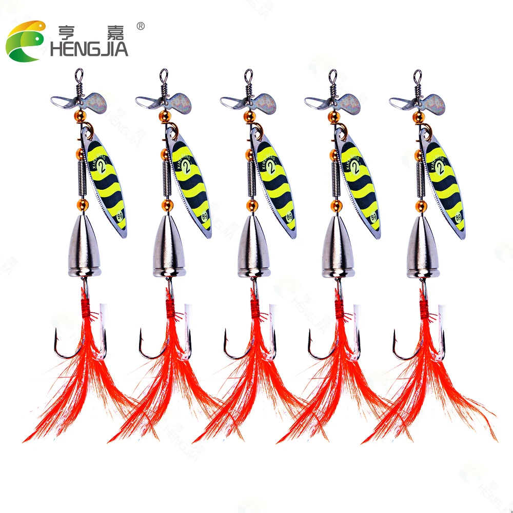 

Spinnerbait 9.5Cm-9.3G-#6 12.2G 9.9g Metal Hard Wobbler Fishing Spoon Lures for Carp Fishing Spinnerbait Treble Hooks