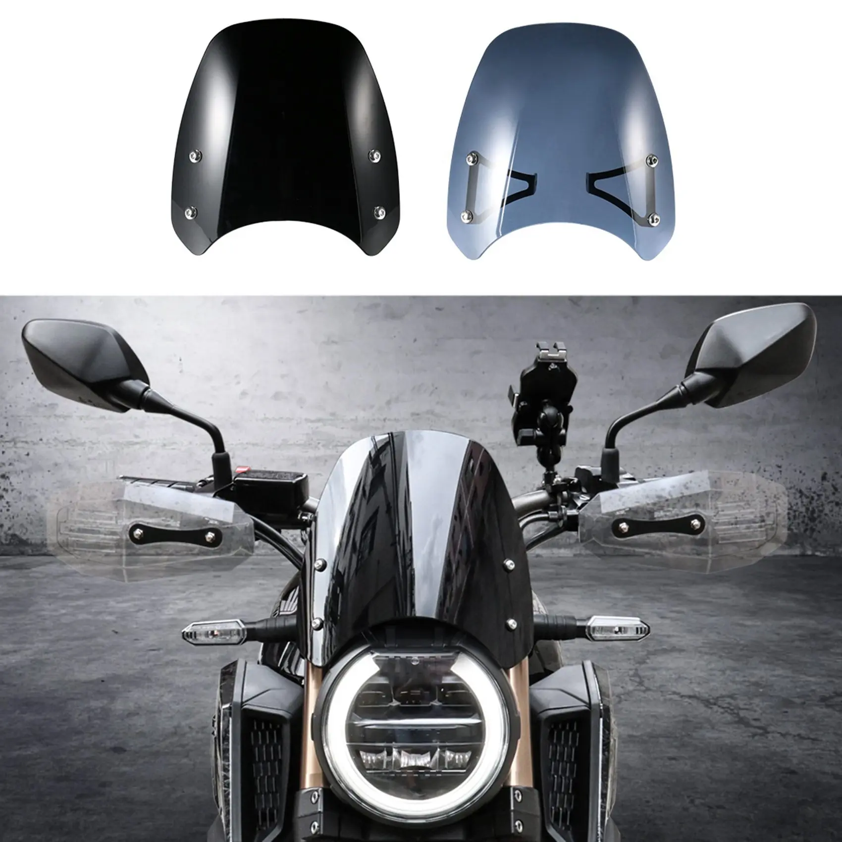 Motorcycle Windscreen Wind Deflector Front Screen Windshield Airflow Accessories for Honda CB650R CB 650R Black | Автомобили и