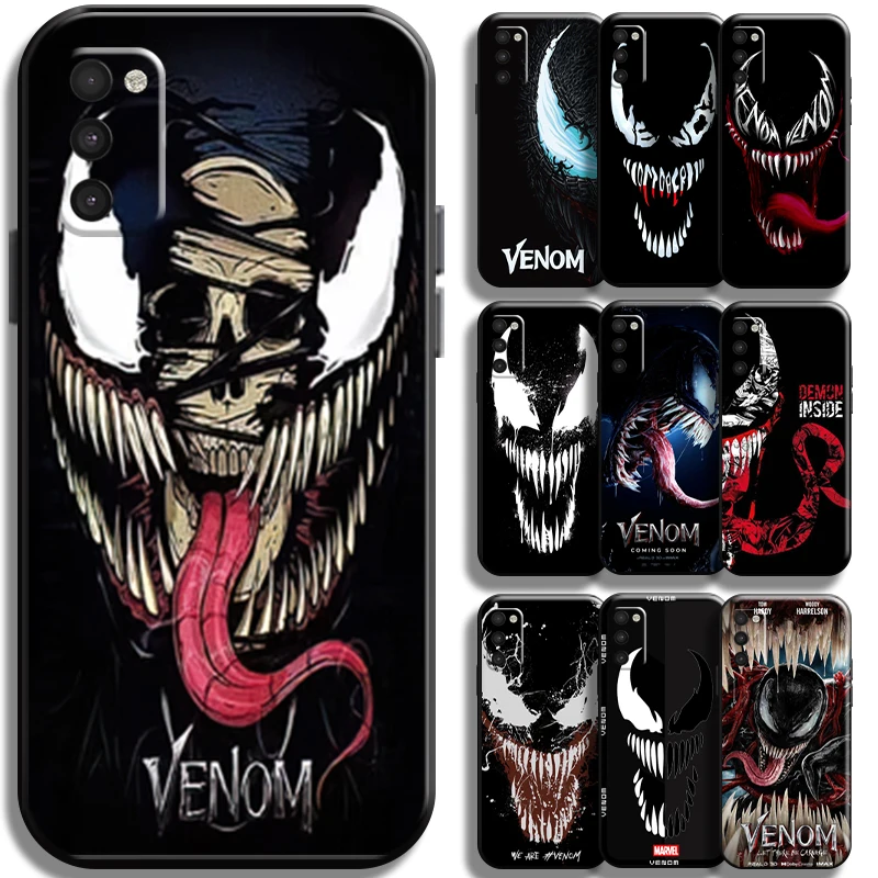

Marvel Avengers Venom For Samsung Galaxy A03 A03S Phone Case Funda Black TPU Cover Carcasa Cases Soft Liquid Silicon Back
