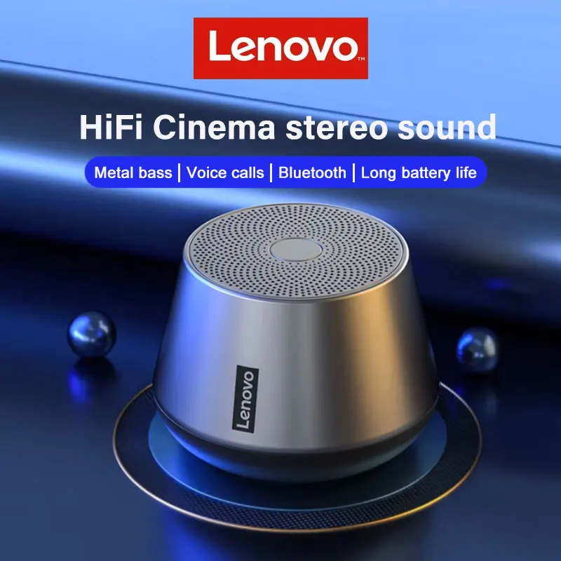 

Lenovo K3 pro Wireless Bluetooth Speaker Portable Car Audio Wireless Bluetooth5 Aluminum Alloy Subwoofer Wireless Stereo Speaker