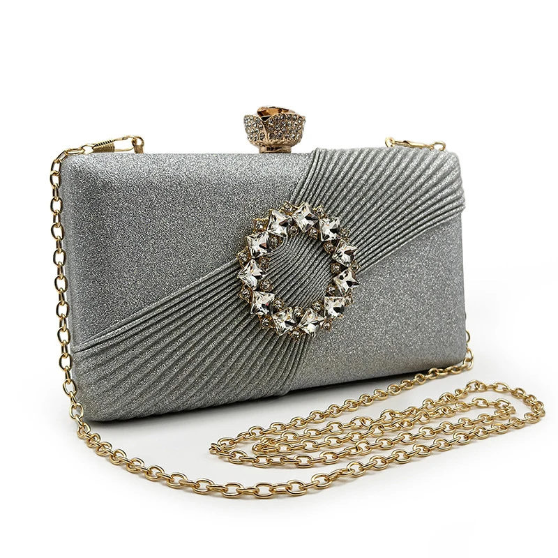 

CYY 2023 Women's Banquet Bags Popular Handheld Dinner Bag Diamond Embedding Chain Crossbody Bag Fashion Party Bag