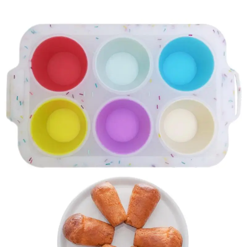 

Силиконовая форма для торта, круглая искусственная форма для выпечки, 6-полостная антипригарная круглая форма для выпечки конфет, тортов, шо...