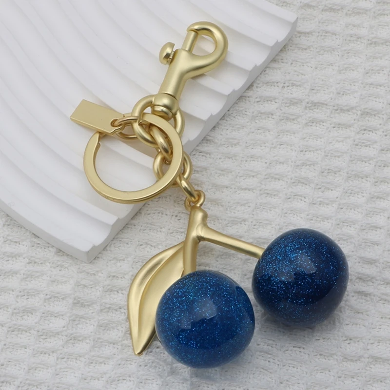 Портативный синий вишневый брелок для ключей украшение уникальный дизайн