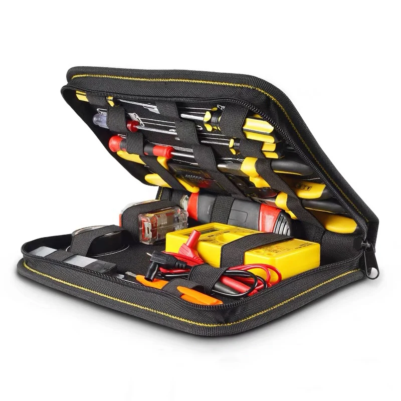 

Portable Tool Bag Oxford Cloth Electrician Bag, Pliers Wrench Multimeter Storage Bag Multi-pocket Waterproof Storage Bag