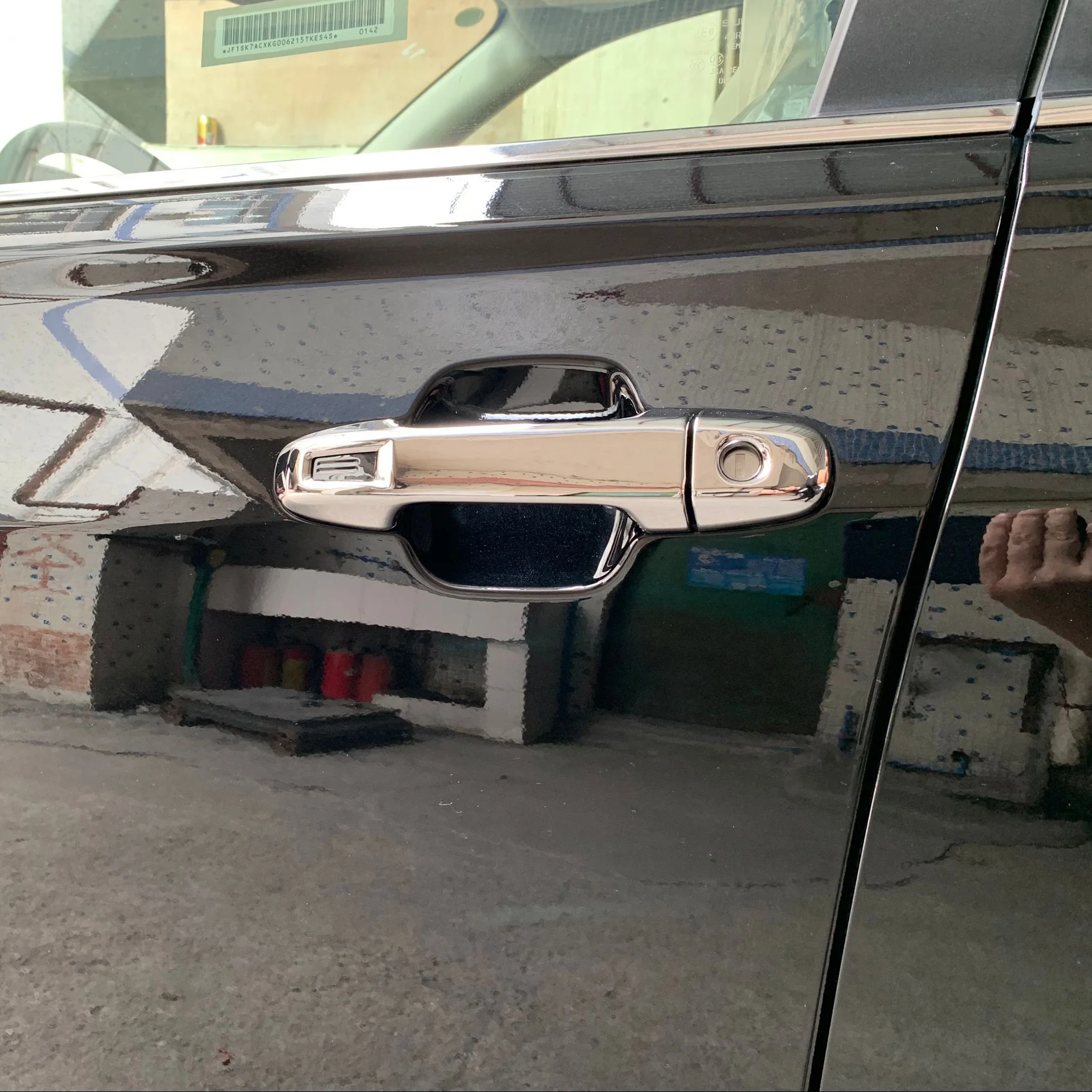 Фото Хромированная Защитная крышка дверной ручки без ключа для Subaru XV Impreza Forester (SK) Crosstrek 2017 2018 2019 2020 2021 2022 №2
