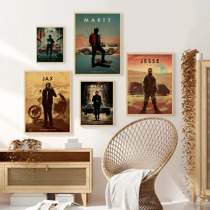 

Классические фильмы, Ретро плакат, ретро искусство, гостиная, фотосессия