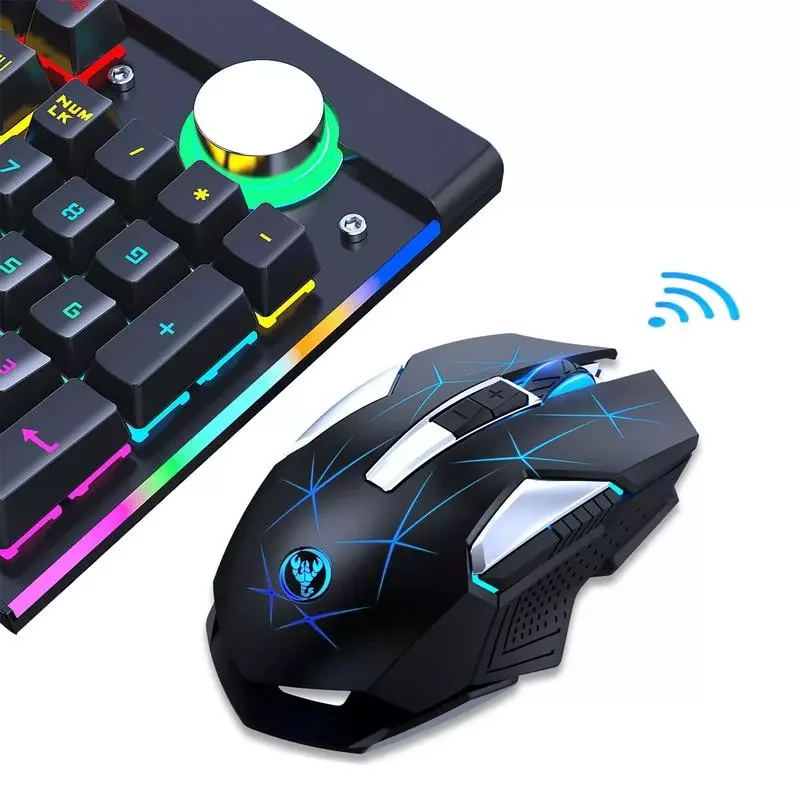 

2023NEW 2400 DPI Wireless Mice Backlight Gamer Mice Ergonomic Gaming Mice With 7 Programmable Buttons Compatible With PC Compute