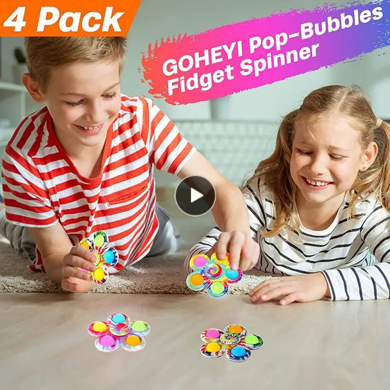 

Fidget Reliver Stress Toy Rainbow Push Bubble Antistress Toys Adults Children Sensory Squeeze Spinner Toys Relieve Autism