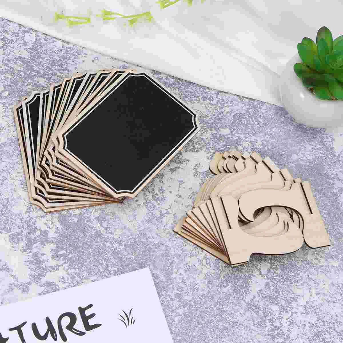 

SUPVOX 10PCS Mini Chalkboards Practical with Support Message Board Signs Chalkboard for Office School Party Wedding