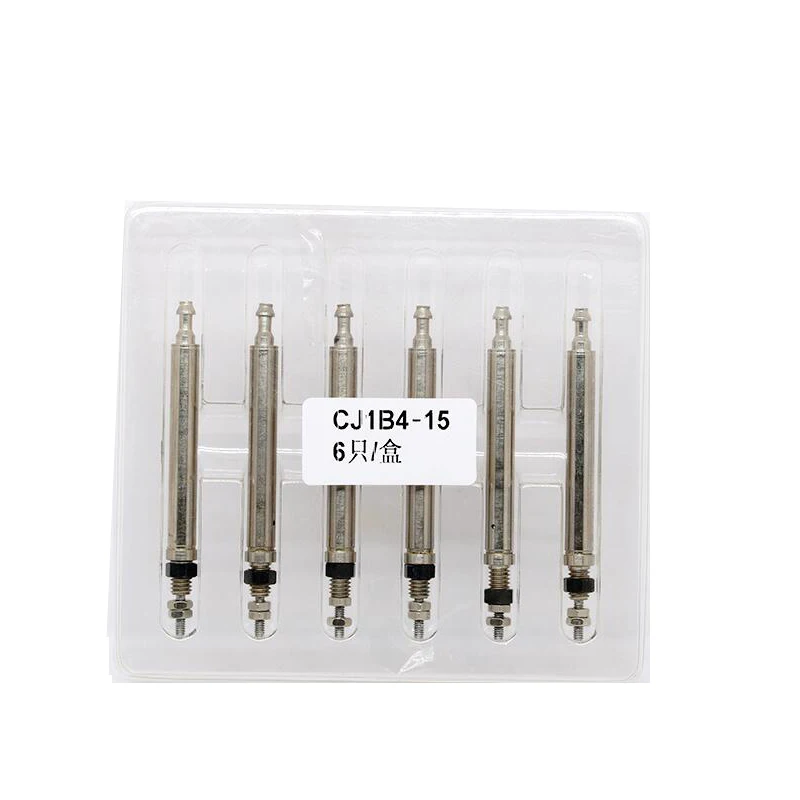 Мини-цилиндр пневматический одностороннего действия с возвратной пружиной CJ1 серии CJI1B4-5SU4, CJI1B4-10SU4, CJI1B4-15SU4, CJI1B4-20SU4.