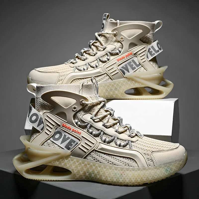 

High-top Men's Blade Running Shoes for Men Comfot Sock Sneakers Men Trend Outdoor Jogging Sports Shoes zapatillas de deporte