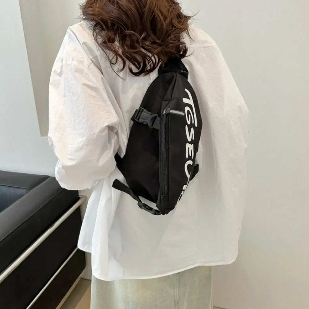 Модная нагрудная сумка с надписью водонепроницаемая через плечо из ткани