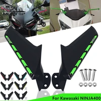 new ninja400 motorcycle modified side wing spoiler fairing rearview mirror fixed wing for kawasaki ninja400 ninja 400 2018 2022