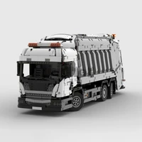 moc 92116 scania large garbage recycling truck 4845pcs boy splicing building block technology accessories gifts for children