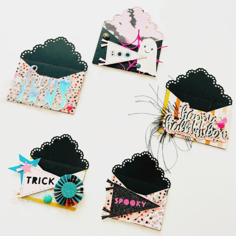 Мини зубчатый конверт металлические Вырубные штампы для сделай сам скрапбукинг