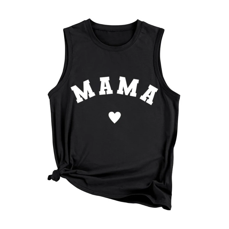 

Fashion Street Style Loose Fit Cool T-Shirt Sleeveless Love-heart Patterned MXMA