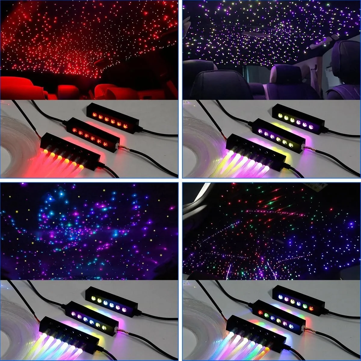 Фото Светодиодный RGB-светильник для потолка с эффектом звездного неба, романтический световой модуль для интерьера автомобиля и декора потолка. №3