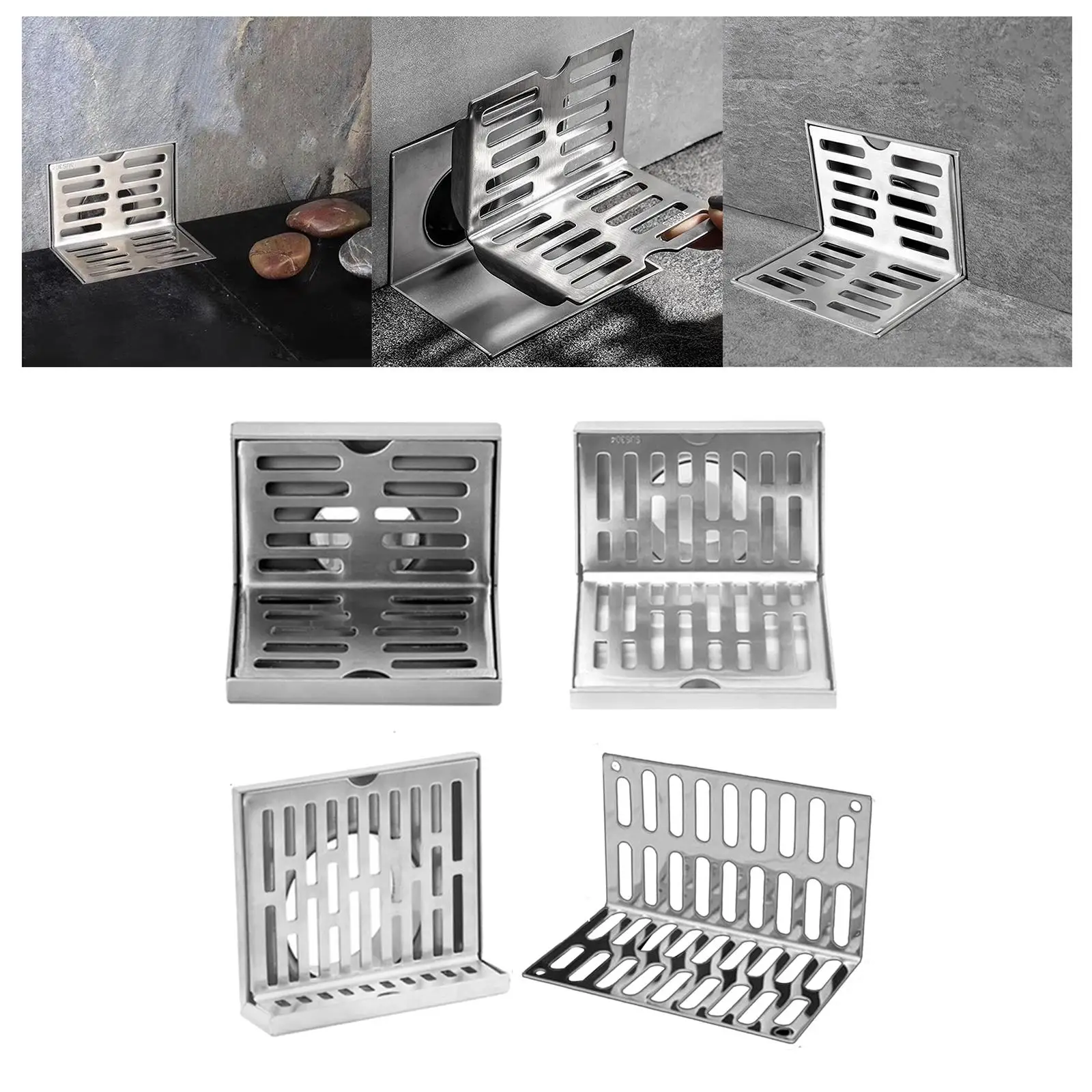 Уплотнительная сливная сетка L-образной формы вставная фильтрующая для душа