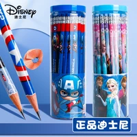 disney childrens pencil primary school kindergarten learning stationery ice and snow strange fate round stick hb cartoon pencil
