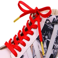weiou high rank pu leather laces with golden aglets durable fashion office shoelaces business men women canvas boots strings2021