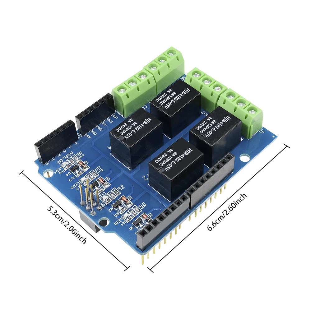 4-канальный модуль для Arduino плата расширения питания красный индикатор