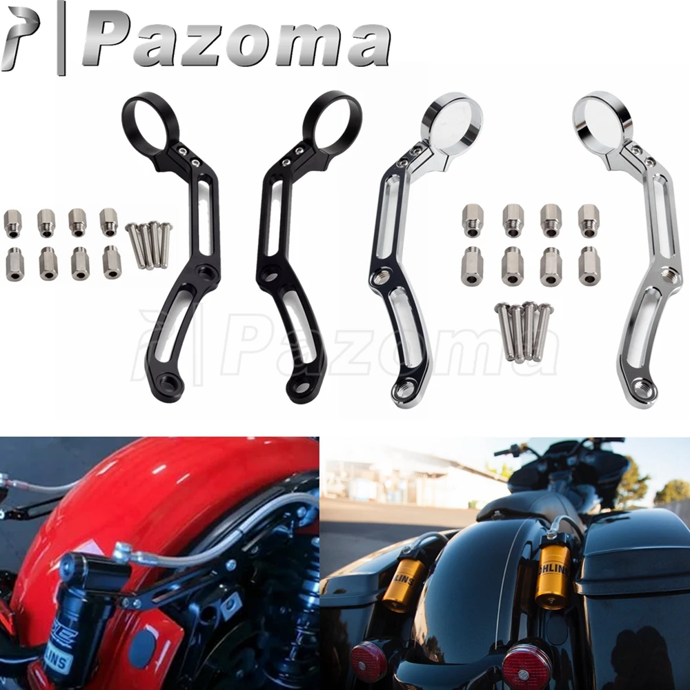 

Rear Shock Remote Reservoir Mounts Brackets For Harley Touring Road King Electra Glide Road Street Glide Ultra Classic 2014-2022