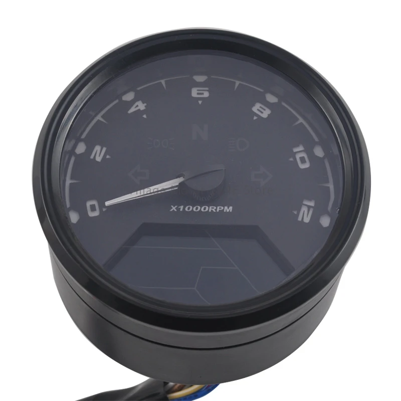 Мотоциклетный ЖК-цифровой тахометр спидометр одометр водонепроницаемый