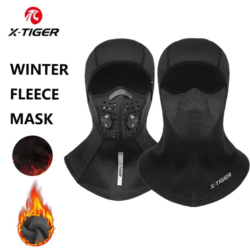 X-TIGER Термальная Зимняя Маска Для Лица С Флисовым Шарфом Занятий Спортом На