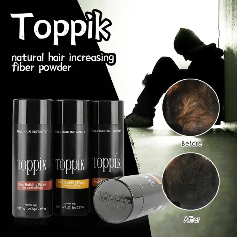Toppik Hair Increasing Fiber Powder Fiber Natural Keratin Styling Powder Building Hairline Optimizer Dense Hair Growth 27.5g