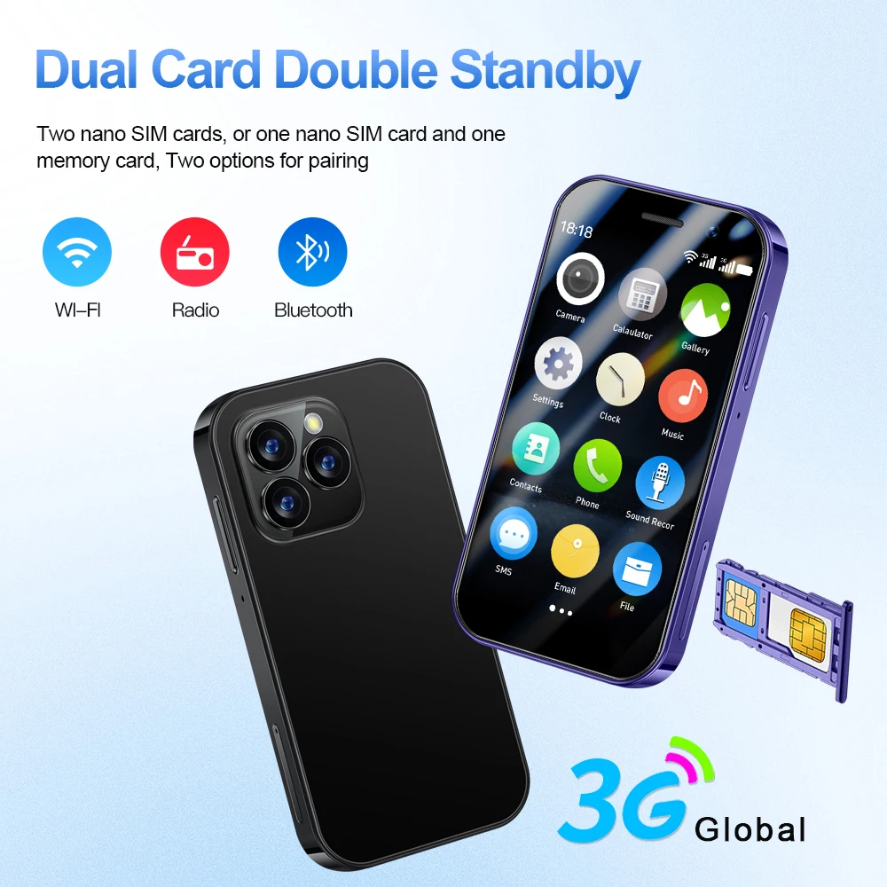SERVO 16SE маленький смартфон с двумя SIM-картами чистый Android 9,0 HD  камера 3G сеть Play Store 3,0 дюймовый сенсорный экран мини-смартфон |  AliExpress