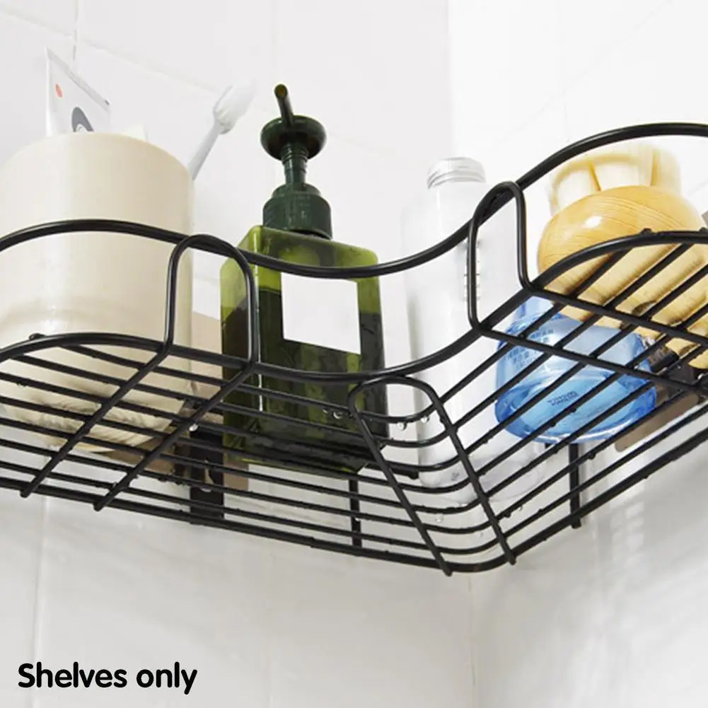 

Bathroom Shelf Shower Wall Mount Shampoo Storage Holder No Drilling Kitchen Organizer Storage Bathroom Accessories salle de bain
