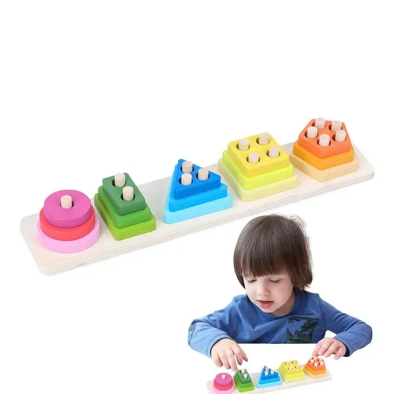 

Stacking Toys For Toddlers Color Shape Recognition Stacker Sorter Preschool Educational Toys Learning Puzzles Gift For 4 5 6