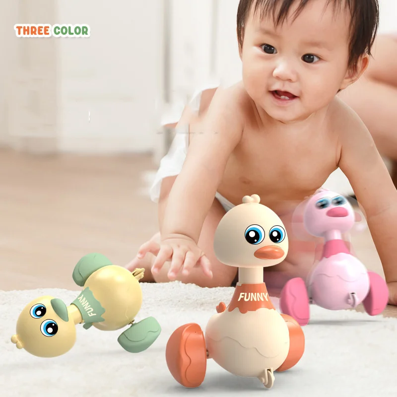 Инерционная качели прогулочная утка детская игрушка милая интерактивная