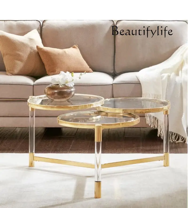 kreatywna osobowość przezroczysty akrylowy stolik do herbaty ze szkła organicznego w salonie kawowy wnętrz