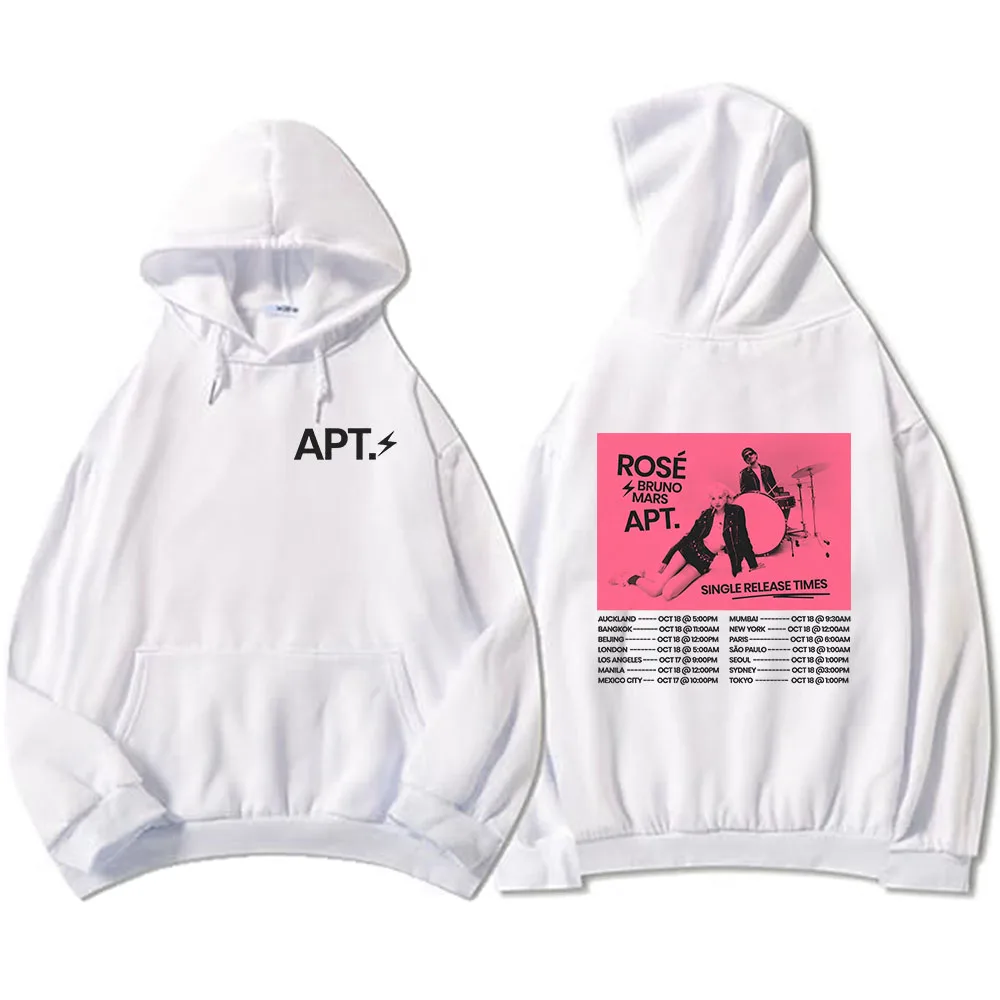 APT 2024 толстовки с рисунком New Song ROSÉ и Bruno Mars Sudaderas Hombre зимние пуловеры капюшоном