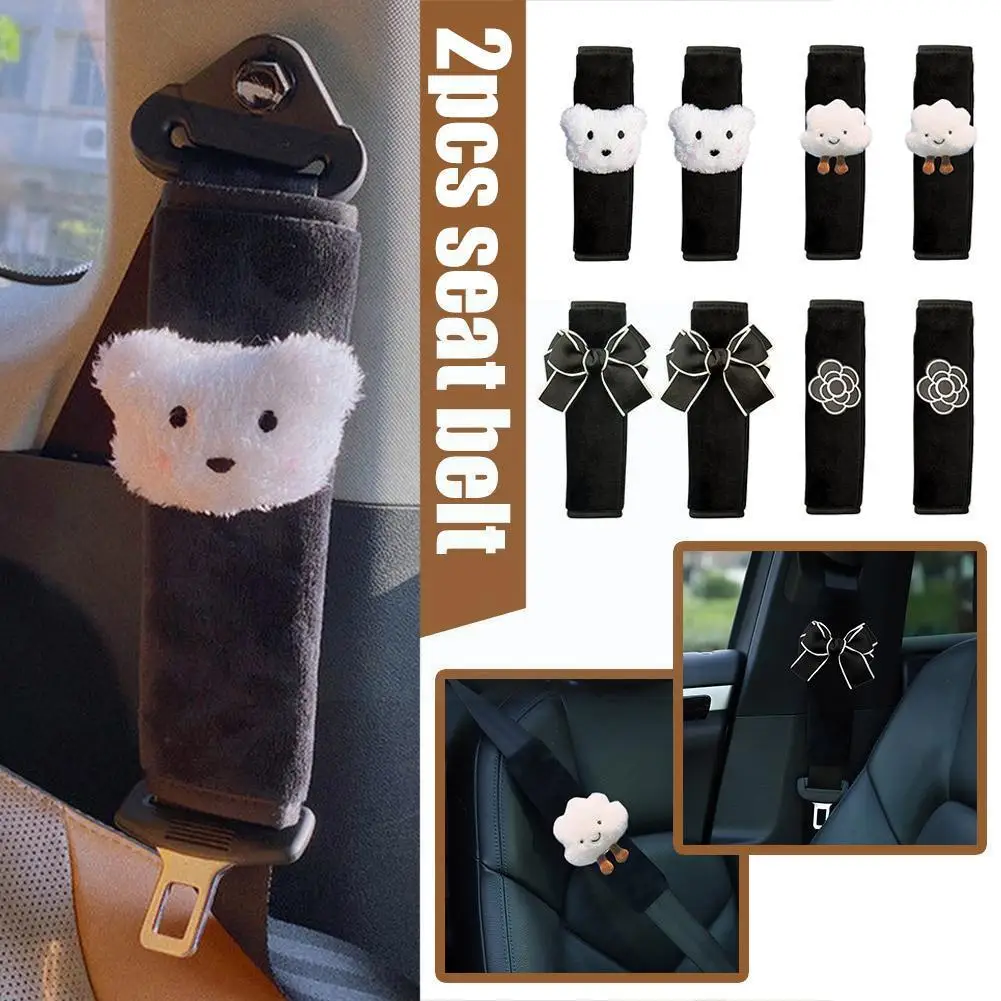 

1 Pair Cartoon Clouds Bear Car Styling Belt Cover Harness Shoulder Protector Pad Strap Cover Shoulder Cushion C2r6