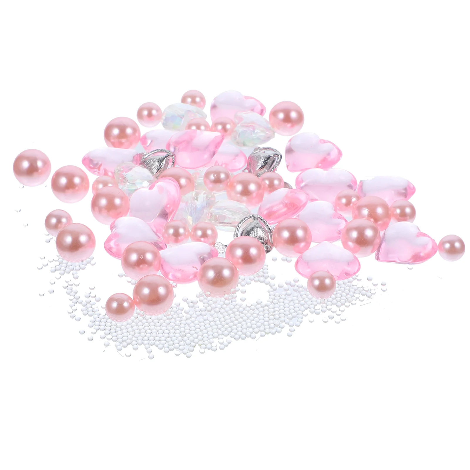 

Beads Floating Vase Filler Acrylic Pearl Water Fake Heart Valentine Vases Artificial Faux Fillers Clear Cupid Imitation Charms