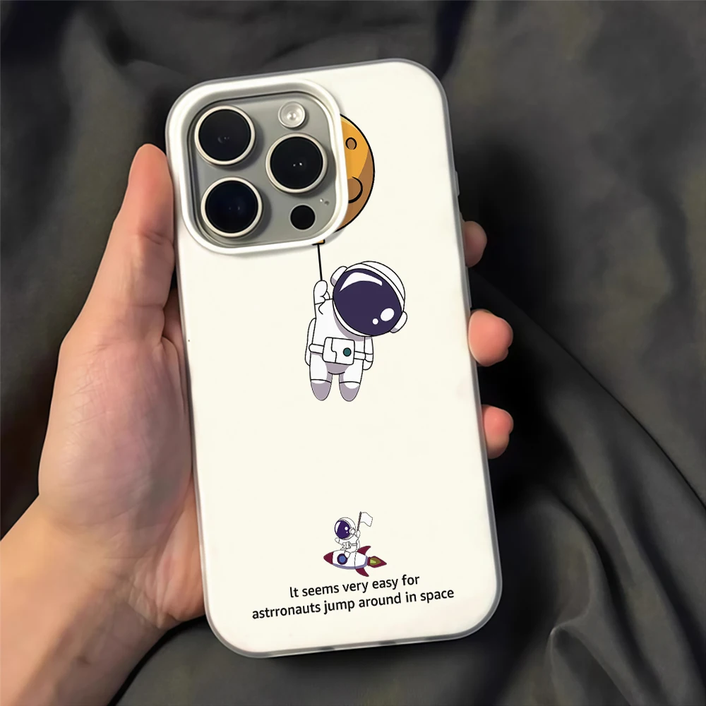 Фото Чехол для телефона Chibi Astronaut Floating Doodle Jelly Shell для Xiaomi 14T 17 Pro Max, для XM 15T Pro, Mi 11 Lite 5G, противоударный чехол №1