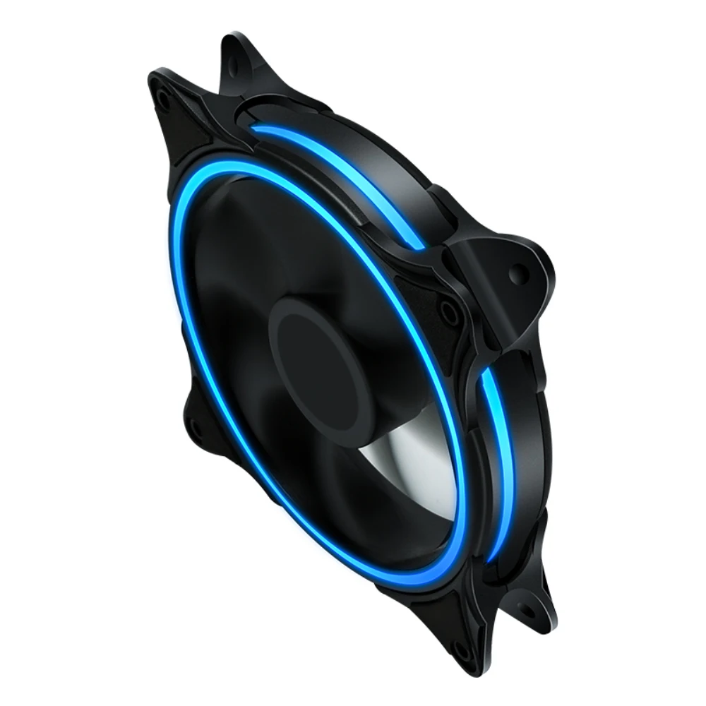 Безшумный вентилятор корпуса ПК с регулировкой температуры, охлаждение питания и корпуса компьютера, 12 см, регулируемая скорость.