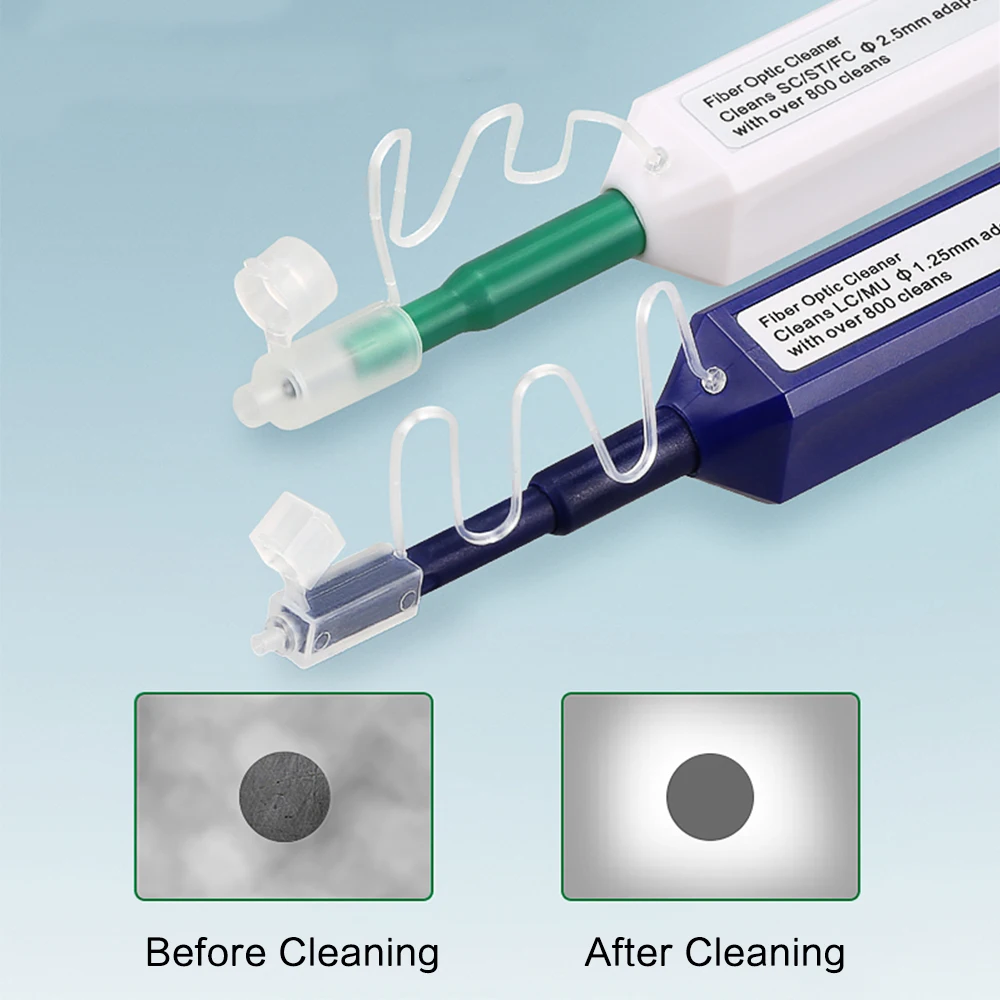 2.5mm 1.25mm Fiber Optic Cleaner Cleaning Pen FOC-1.25 MU LC FOC-2.5 SC ST FC Fiber Flange Cleaner Fiber Connector Cleaning Pen