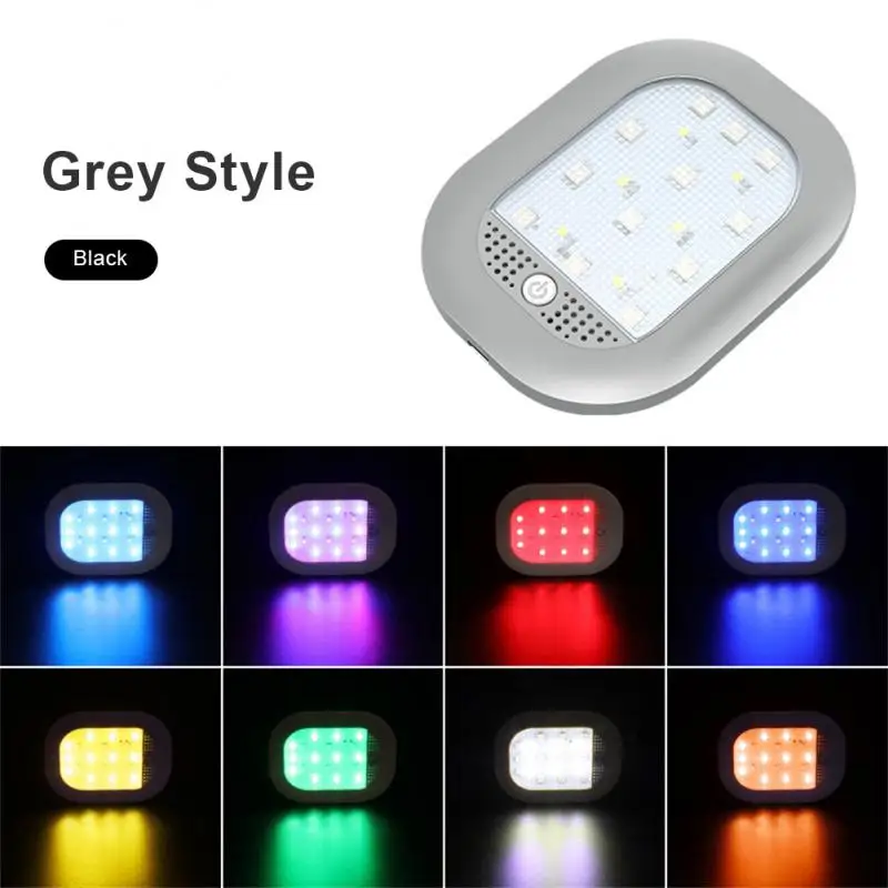 

Car Led Roof Lamp 8 Color Car 18 LEDs Night Light Touch Type Ceiling Magnet Interior Reading Light Dome USB Charge For Car Trunk