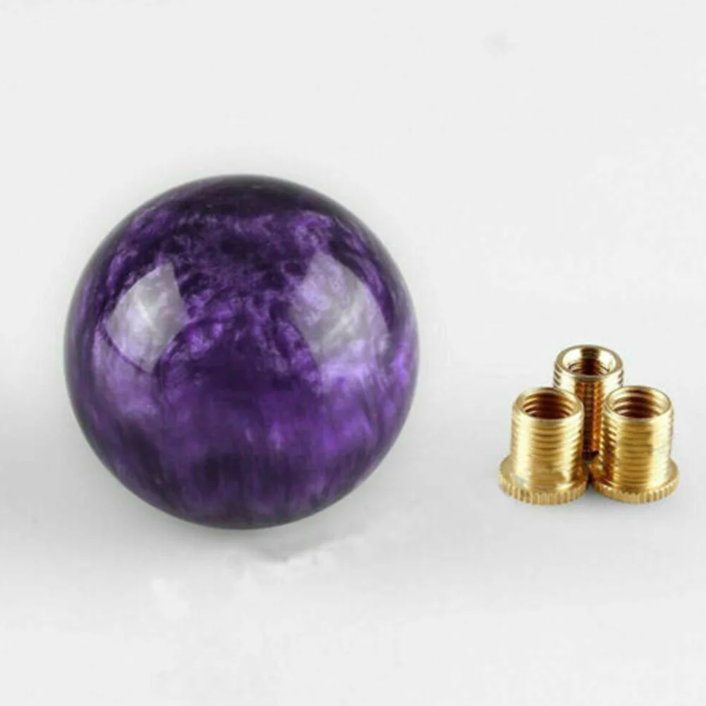 

Lever Shifter Shift Knob With 3x Adapters Purple Universal 1 Pc All-metal Threads Gear Stick Shift For Manual Car