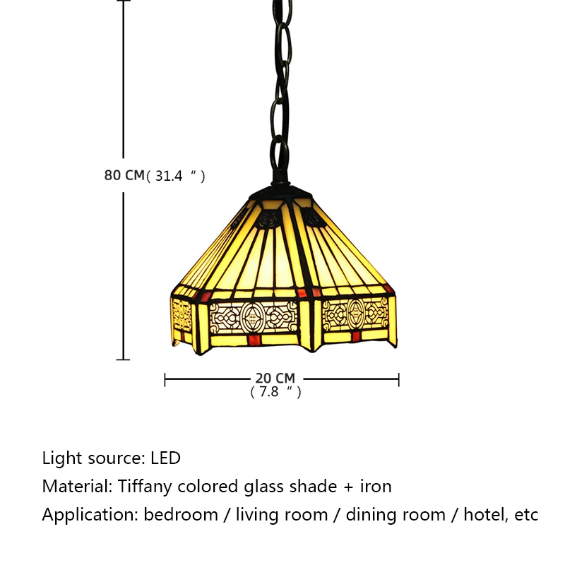 DLMH подвесной светильник из стекла Тиффани светодиодный креативный простой