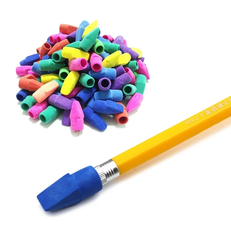 

50/100Pcs Pencil Top Eraser Arrowhead Assorted Colors Pencil Eraser Toppers Children Student School Supplies