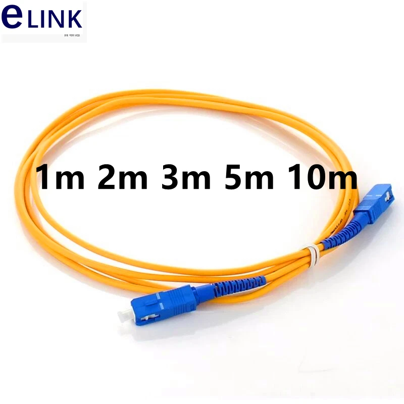 50pcs SC fiber patchcord SM Simplex 1M 2M 3M 5M 7M 10M SC-SC 2.0mm 3.0mm UPC optical fibre jumper SX ftth IL within 0.3db
