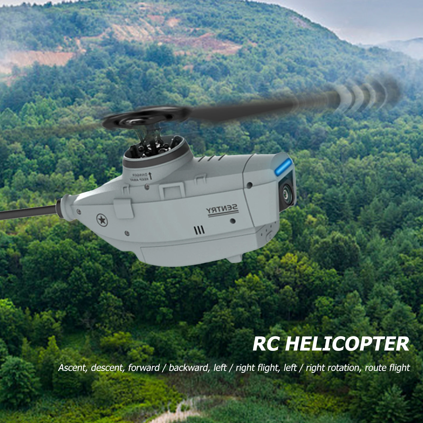 

RC ERA C127 2.4G 4CH 6-Axis Gyro Altitude Hold Optical Flow Localization Flybarless RTF Sentry Helicopter With 720P Camera Drone