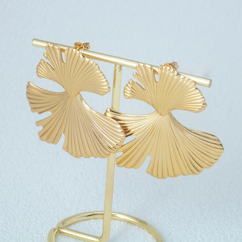 Нержавеющая сталь модные темпераментные серьги простые женские золотые