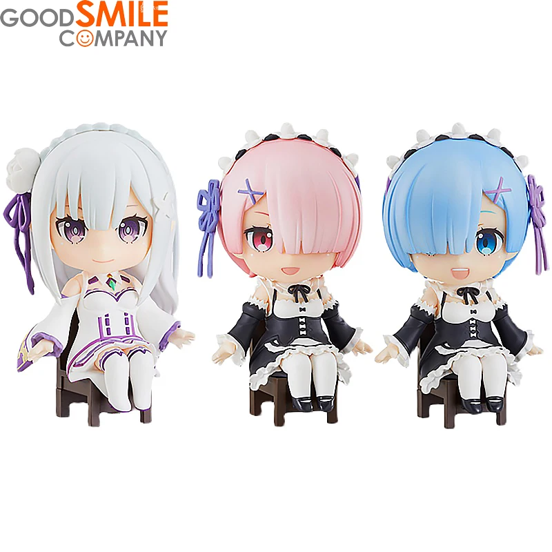 

In Stock Original Good Smile Nendoroid Swacchao！Re: ZERO Starting Life In Another World RAM&REM&Emilia Action Figure Toy