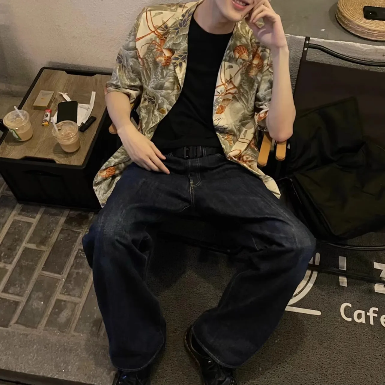 

Одежда в японском и корейском стиле Owen Yohji, мужские рубашки оверсайз, мужская одежда