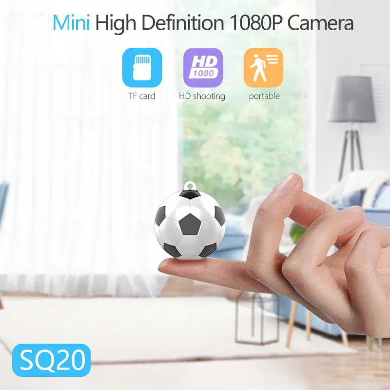 

1080P Football Mini Camera Infrared Night Vision Videcam Security Protection Sport DV Video Recorder Smart Home Hidden Tf Card